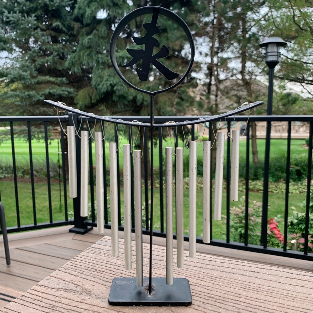 Elegant Black and Cream Wind Chime